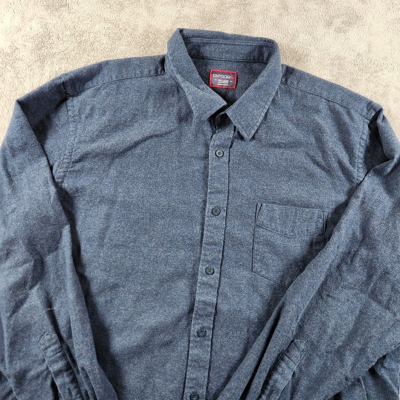 Untuckit Chamoise Flannel Mens Size 2xl Cotton Button Front Shirt